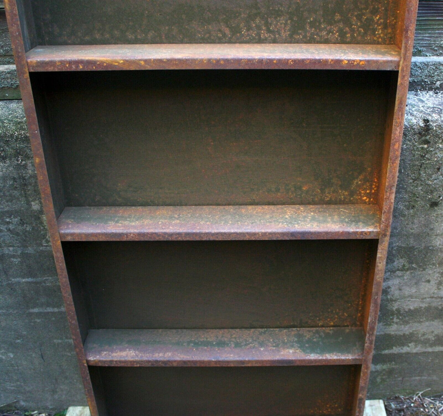 36"x72" Antique Vintage Old Reclaimed Salvaged Industrial Steel Metal Shelf Book Case