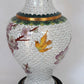 Chinese Enamel Brass Cloisonné Vase Gilt Cherry Blossom Bird Asian Decor