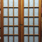 58"x78" Pair Antique Vintage Old Reclaimed Salvaged French Double Pocket Interior Doors Window Glass