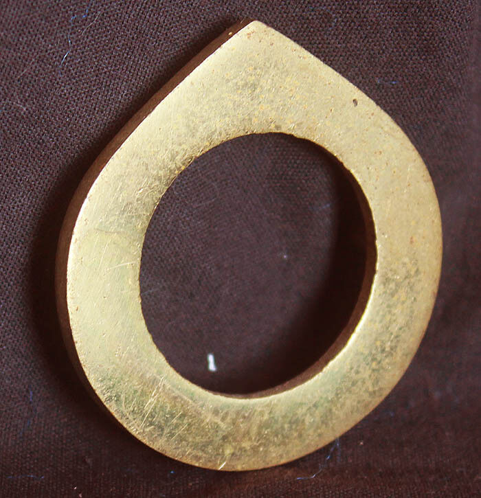 2"x2" Vintage NOS Antique Old Reclaimed Salvaged SOLID Cast Brass Door Cylinder Mortise Key Hole Plate