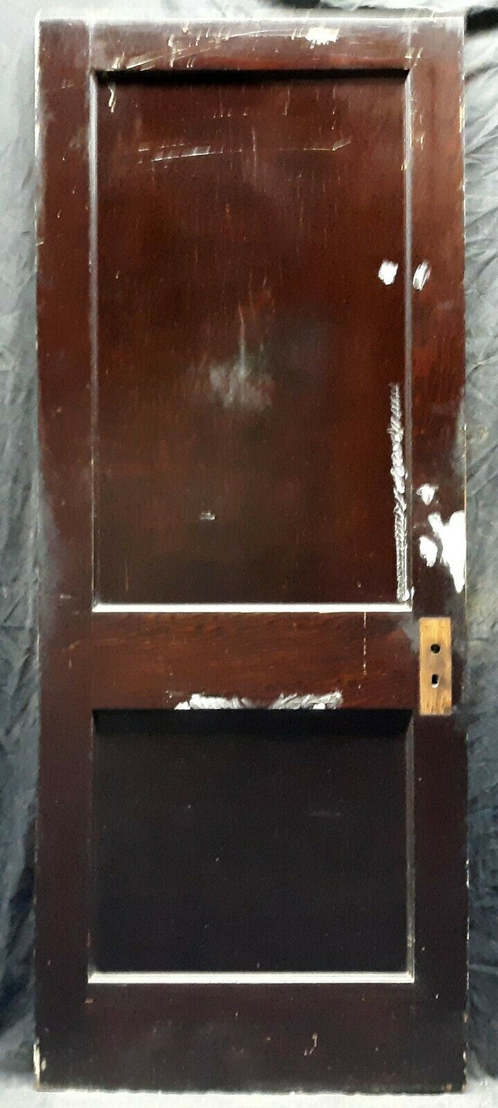 32"x79" Antique Vintage Old Reclaimed Salvaged Interior SOLID Wood Wooden Door 2 Panels