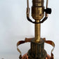 Vintage Art & Crafts Lamp Copper Brass Repurposed Teapot Kettle Handle Harp Country VTG