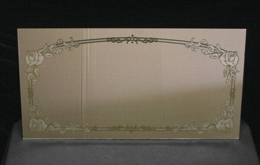 14"x27" Vintage Old Floral Design Ornate Decorative Etched Glass Mirror Wall Decor No Frame