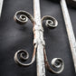 57"x15" Antique Vintage Old Reclaimed Salvaged Steel Iron Metal Fence Gate Door Panel Window Guard Grille
