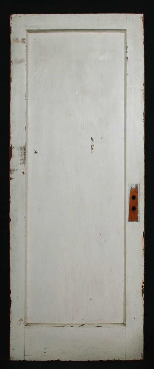 30"x75" Antique Vintage Old Reclaimed Salvaged Interior SOLID Wood Wooden Door Single Recessed Panel