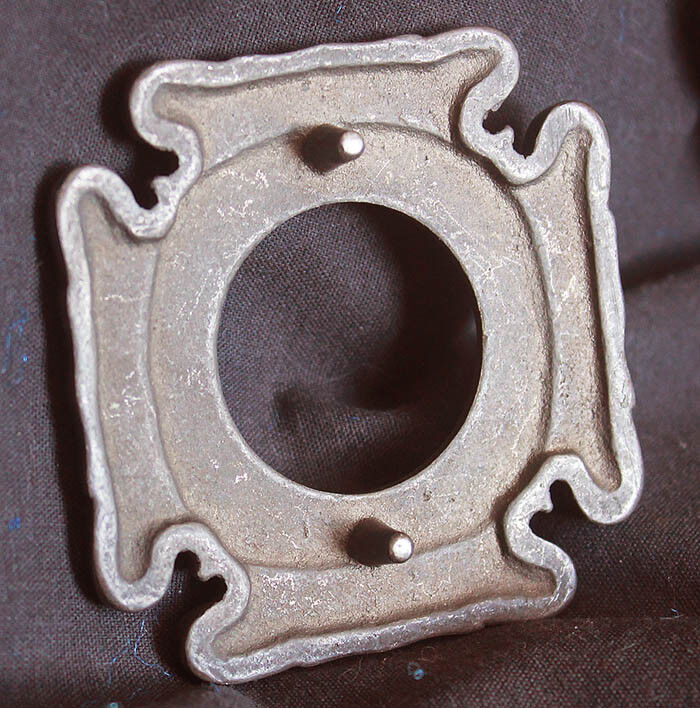 2.5"x2.5" Vintage NOS Antique Old Reclaimed Salvaged Nickel Brass Door Cylinder Mortise Key Hole Plate