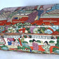 Chinese Box Lidded Glazed Ceramic Porcelain Gilt Desk Geisha Floral Butterflies