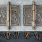 6"x6" HEAVY Antique Vintage Old Reclaimed Salvaged Eastlake SOLID Bronze Exterior Entry Door Hinges