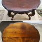 Antique Vintage Old Reclaimed Salvaged Carved Walnut Wood Wooden Side End Accent Foyer Sofa Table