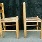 Pair Vintage Antique Old Reclaimed Salvaged SOLID Wood Wooden Kids Children Side Dining Chair Seat