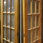64"x88"x1.75" Pair Antique Old Reclaimed Salvaged Vintage French Double Wood Interior Doors Glass