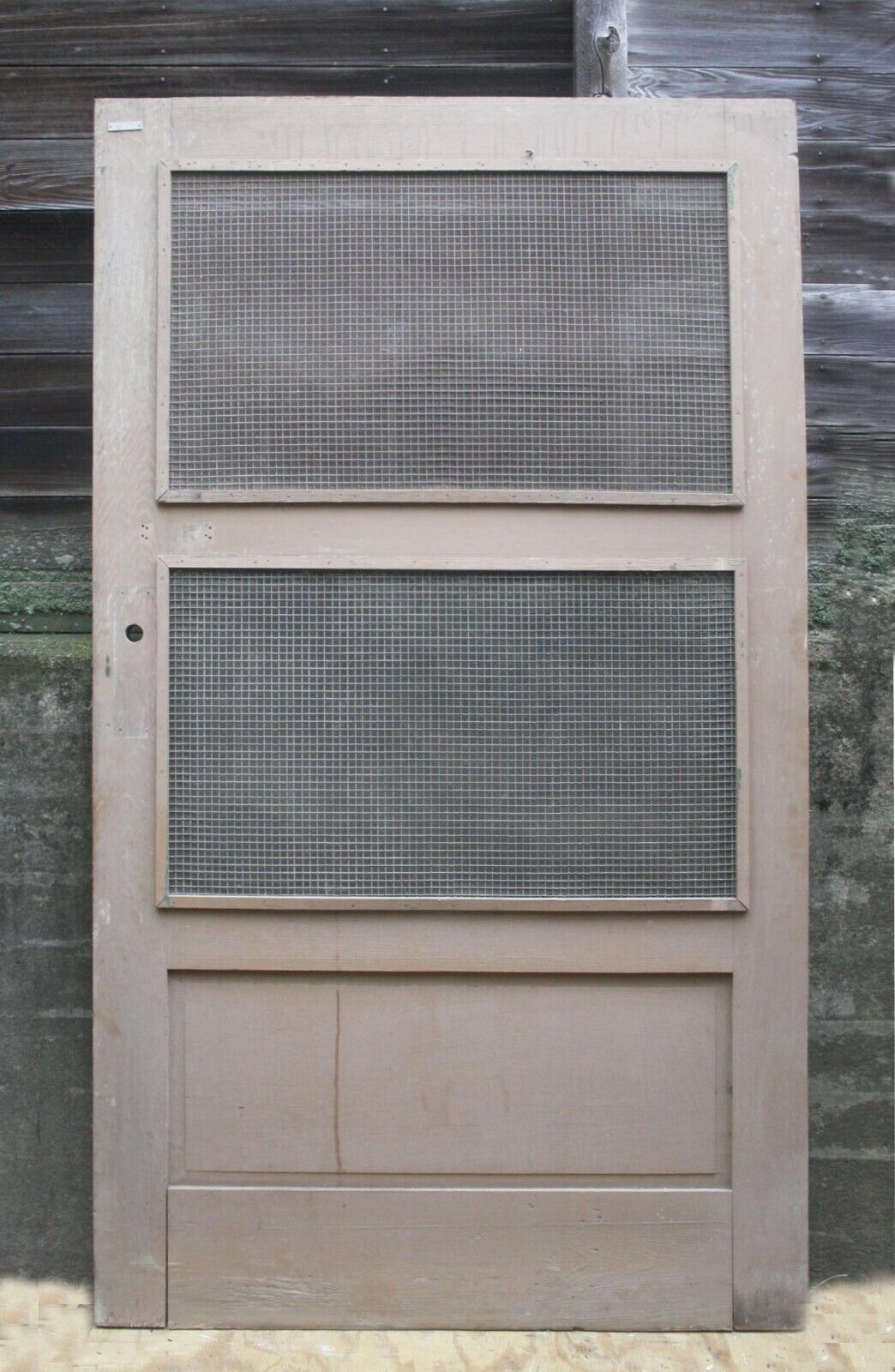 2 available 48"x84" Antique Vintage Old Reclaimed Salvaged Wood Wooden Factory Barn Door Metal Screen