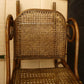 Antique Old Reclaimed Salvaged Vintage Bent Wood Wooden Caned Wicker Child Childrens Kids Rocking Chair