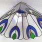 Tiffany Style Stained Slag/Glass Replacement Lampshade Peacock Design Signed JPL