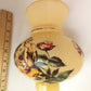 Yellow Glass Replacement Shade Floral Bulbous Straight Neck 2 1/4” Fitter-NOS