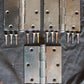 Cleaned Set 3 Vintage 3.5"x3.5" Old Reclaimed Salvaged Steel Butt Flat Top Finial Exterior Door Hinges