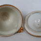 Satsuma China Hand Painted Ceramic Pottery Handles Urn Gilt Geisha Enamel +Stand