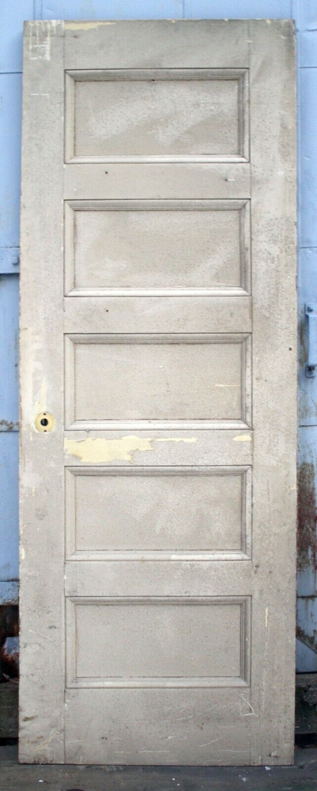 27"x74" Antique Vintage Old Reclaimed Salvaged SOLID Wood Wooden Interior Closet Pantry Door 5 Panels