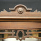 Antique Vintage Old Reclaimed Salvaged Wood Wooden Bowed Glass Curio China Cabinet Server Breakfront