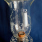 Vintage Art Deco Stacked Cut Lead Crystal Glass Lamp w/Dangling Crystals Glass Lampshade