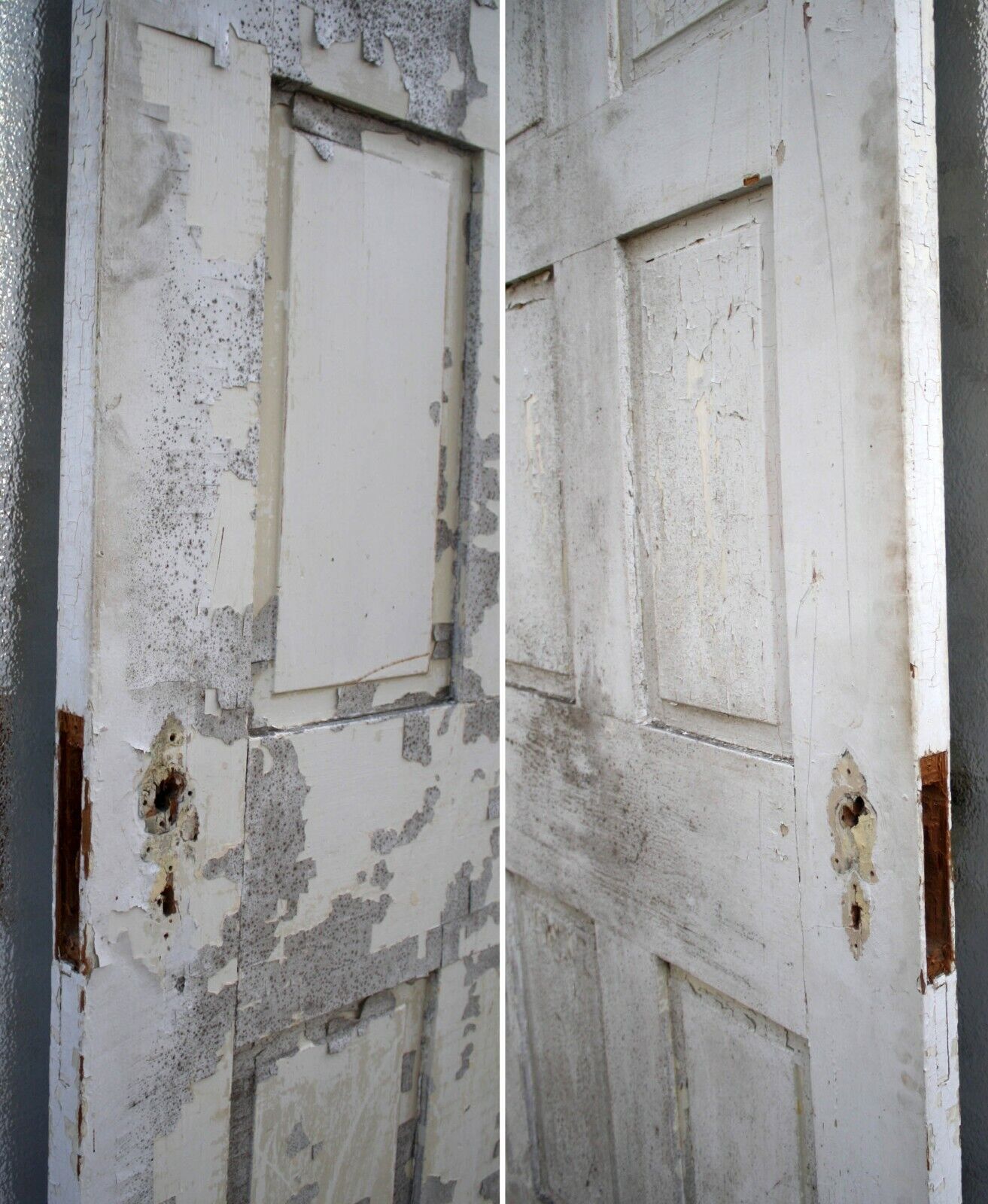 34"x79"x1.5" Antique Vintage Old Reclaimed Salvaged SOLID Wood Wooden Exterior Interior Door 6 Panel
