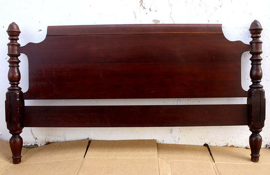 57"x32" Antique Vintage Old Reclaimed Salvaged Victorian Wooden Wood Full Size Bed Foot Board Footboard
