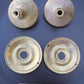 Vintage Antique Old Reclaimed Salvaged Pair SOLID Brass Doorknob Door Flower Knobs Plates Rosettes