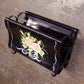 Vintage Old Metal Newspaper Magazine Caddy Storage Basket Rack Holder Bin Stand