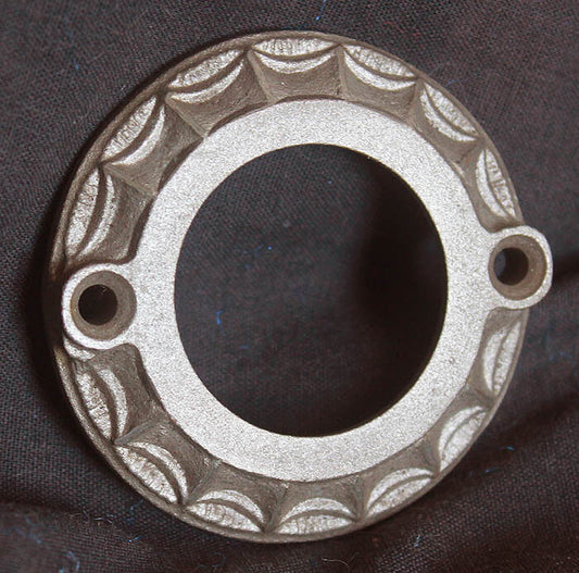 3 available 2" Vintage NOS Antique Old Reclaimed Salvaged Nickel Brass Door Cylinder Mortise Key Hole Plate