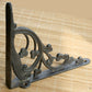 CLEANED Antique Vintage Old Reclaimed Salvaged Cast Iron Ornate Victorian Shelf Bracket Support