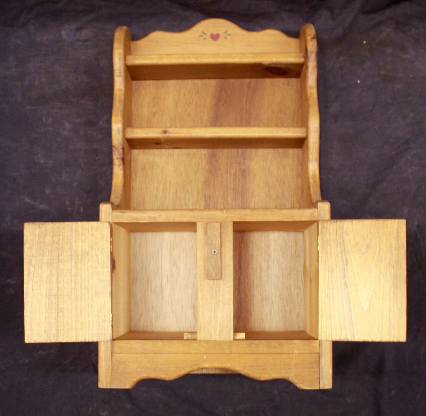 Vintage Old Reclaimed Salvaged Wood Wooden Handmade Toy Doll Kitchen Hutch Cabinet Server Furniture