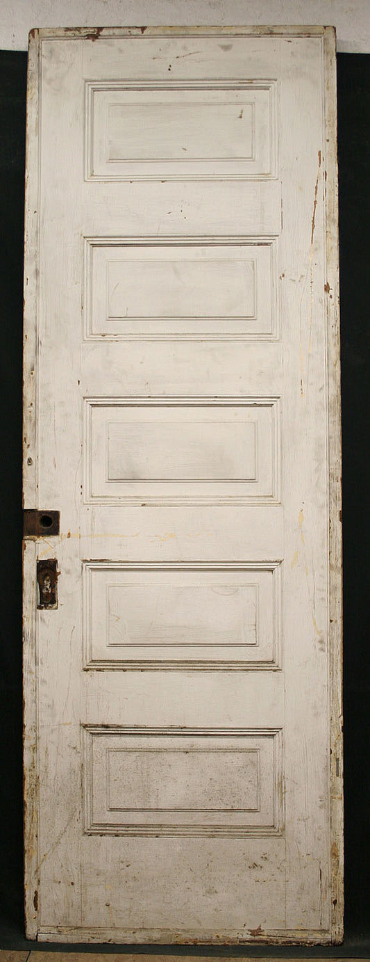 30.5"x89"x3" Antique Vintage Old Reclaimed Salvaged Wood Wooden Interior Pocket Sliding Door 5 Panel