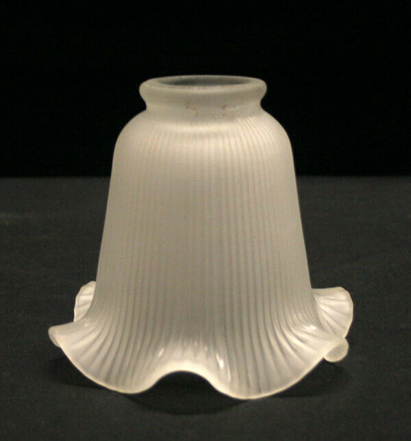 4 available Vintage Old Reclaimed Salvaged Glass Lampshade Lamp Shade Slip Cover Hood Light Fluted Sconce