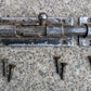 4" Vintage Antique Old Reclaimed Salvaged Steel Door Privacy Slide Bolt Latch Barrel Lock Lockset