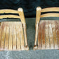 Pair Vintage Antique Old Reclaimed Salvaged SOLID Wood Wooden Kids Children Side Dining Chair Seat