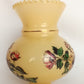 Yellow Glass Replacement Shade Floral Bulbous Straight Neck 2 1/4” Fitter-NOS