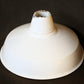 14" Vintage Antique Old Salvaged Reclaimed Art Deco Factory Industrial Porcelain Enamel Steel Metal Lamp Shade Ceiling Light Cover Fixture