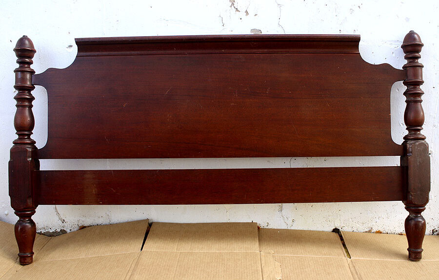57"x32" Antique Vintage Old Reclaimed Salvaged Victorian Wooden Wood Full Size Bed Foot Board Footboard