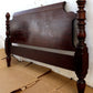 57"x32" Antique Vintage Old Reclaimed Salvaged Victorian Wooden Wood Full Size Bed Foot Board Footboard
