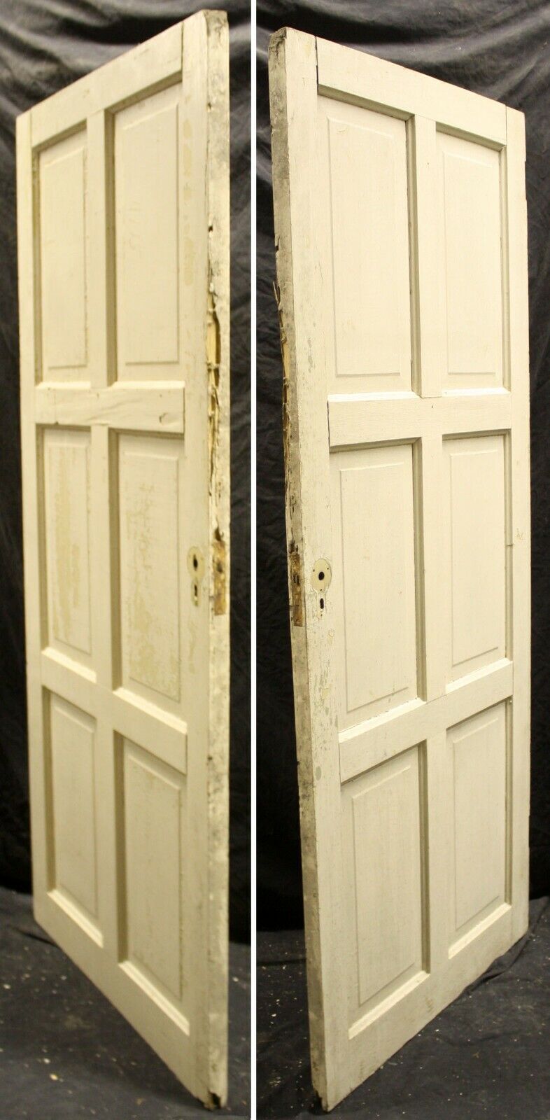 30"x69" Antique Vintage Old Reclaimed Salvaged Interior SOLID Wood Wooden Doors 6 Panels