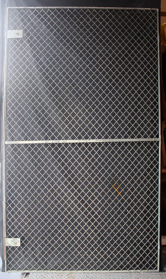 5 available 46"x83" Vintage Old Reclaimed Salvaged Steel Metal Fence Gate Door Panel Grille Industrial Factory