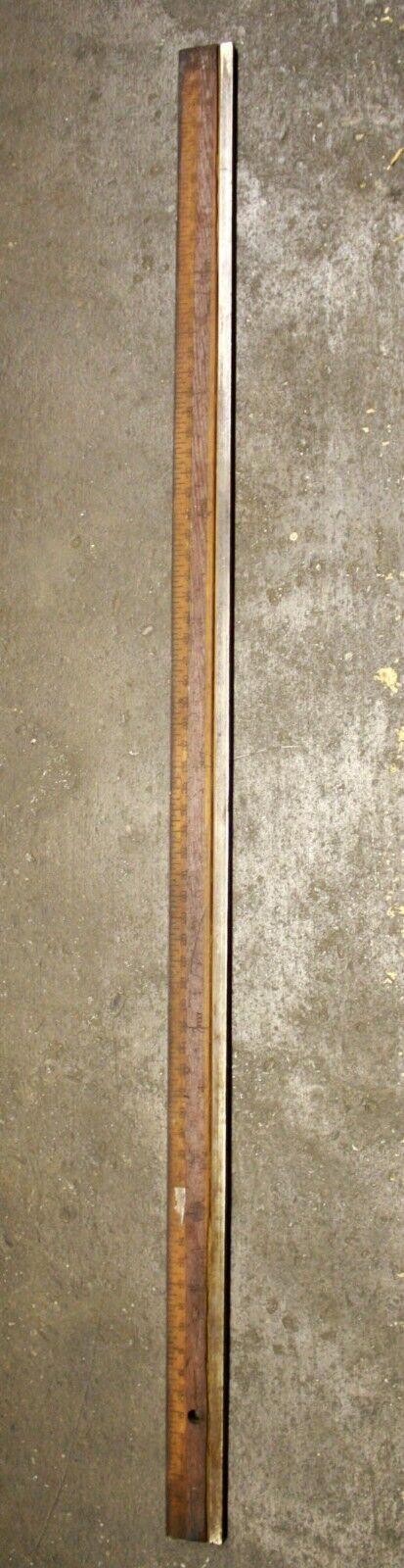 Antique Vintage Old Reclaimed Salvaged 72" 6FT "Ridgely" Wood Wooden Ruler Measuring Stick Straight