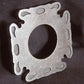 2.5"x2.5" Vintage NOS Antique Old Reclaimed Salvaged Nickel Brass Door Cylinder Mortise Key Hole Plate