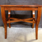 Vintage Old Reclaimed Salvaged Solid Wood Wooden Cherry Side End Accent Lamp Sofa Table Beveled Glass