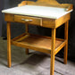 Vintage Antique Old Reclaimed Salvaged Wood Wooden Microwave Oven Stand Side End Table Cabinet Storage