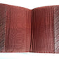 Rare Hand Tooled Embossed Leather Book Bible Cover Red Portrait St.Fabiola-Italy