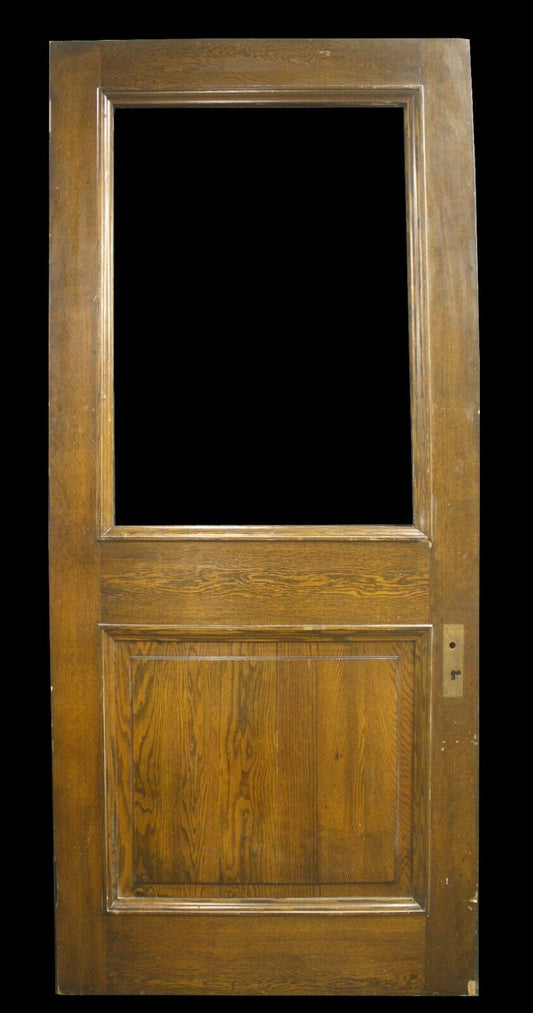 42"x95"x1.75" Antique Vintage Old Reclaimed Salvaged SOLID Wood Wooden Entry Door Window NO Glass