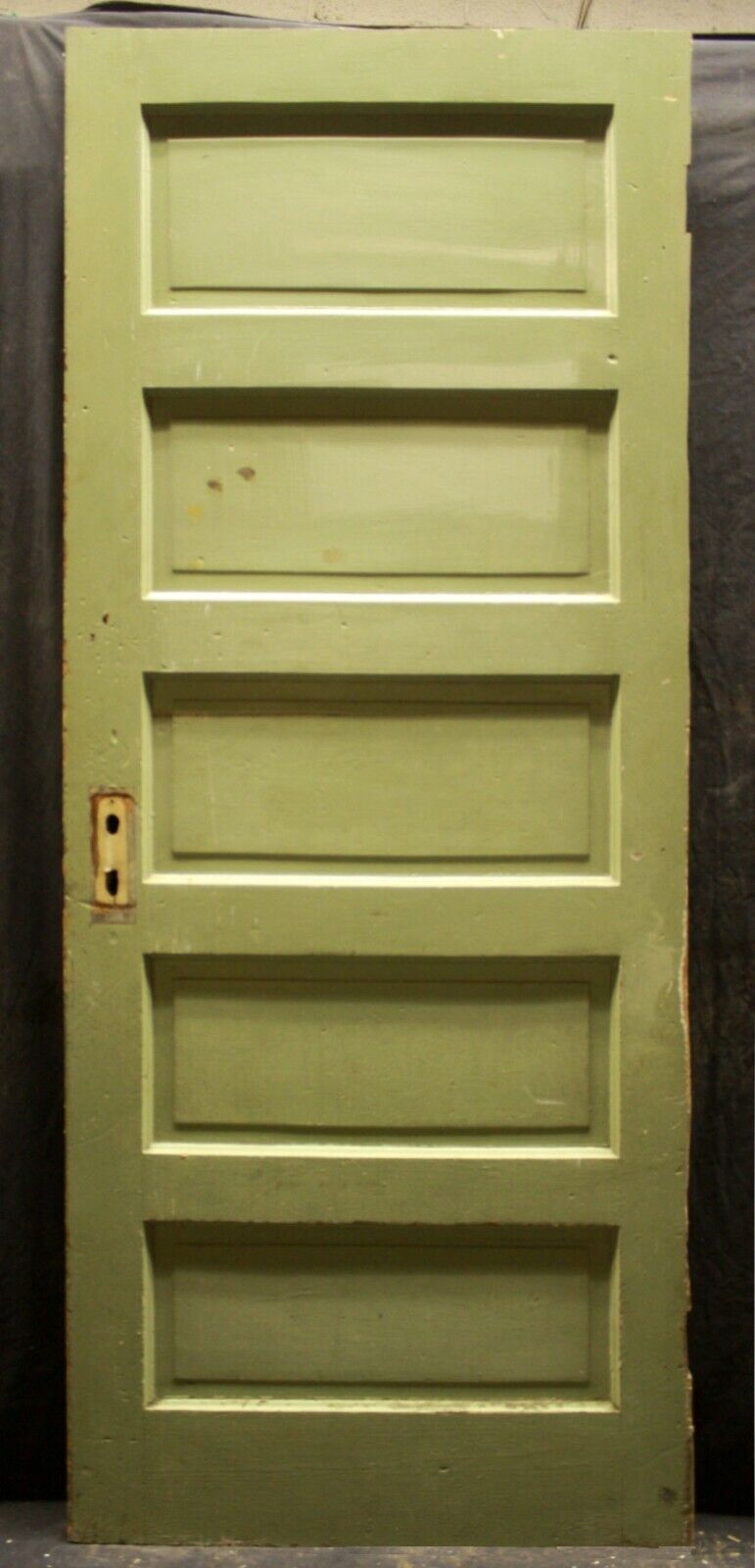 31"x79" Antique Vintage Old Reclaimed Salvaged Exterior Interior SOLID Wood Wooden Door 5 Panels