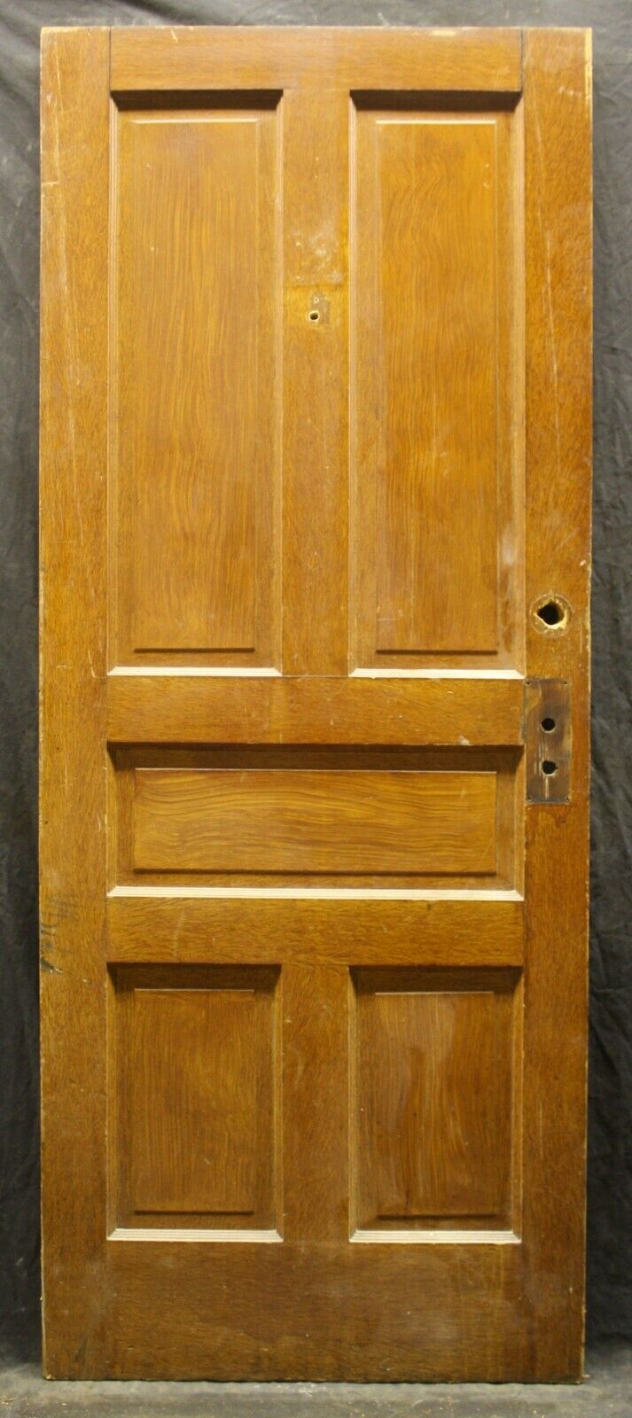 31.5"x79" Antique Vintage Old Reclaimed Salvaged SOLID Wood Wooden Interior Doors 5 Panels