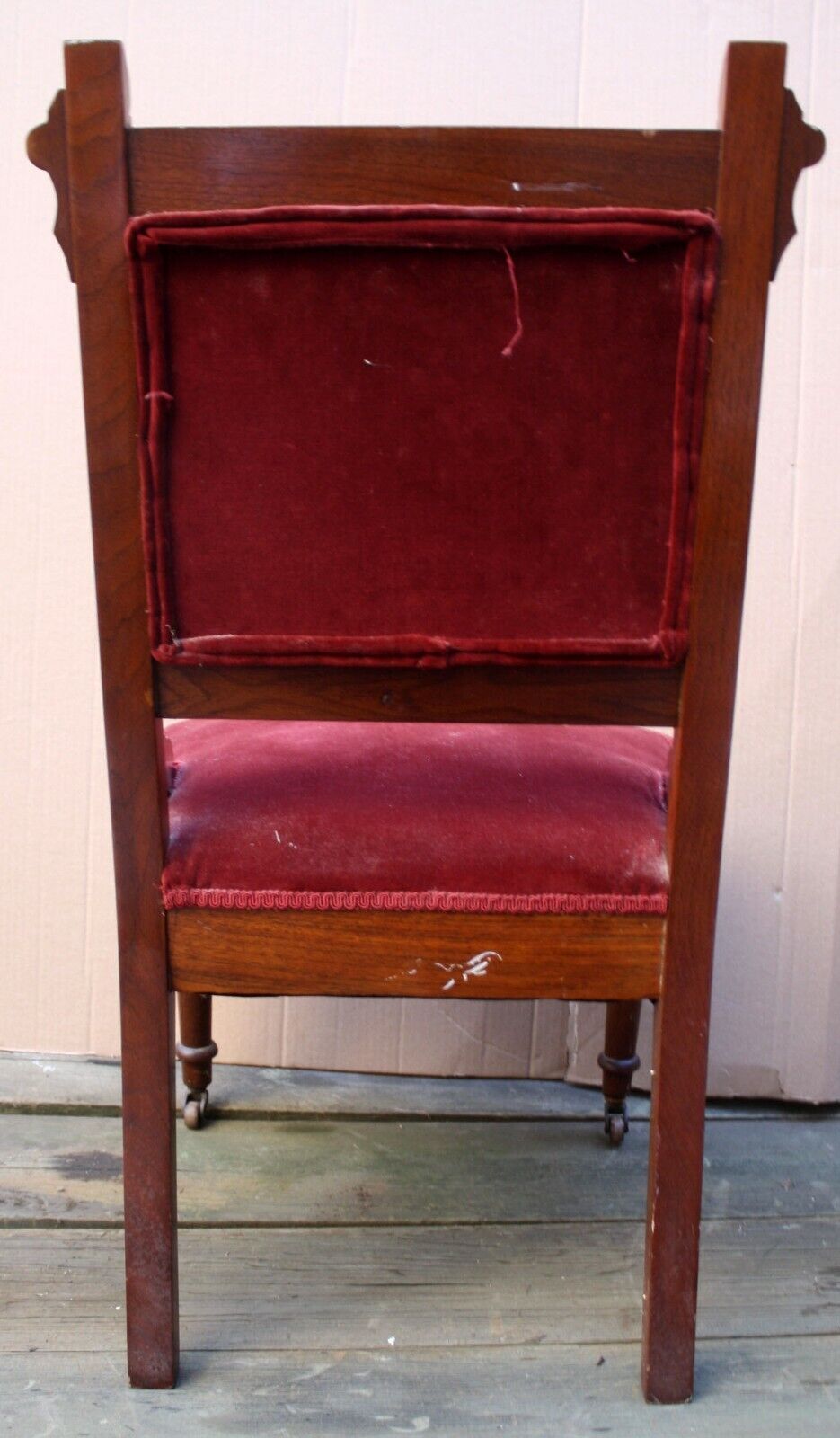 Antique Vintage Old Reclaimed Salvaged Carved Eastlake SOLID Wood Wooden Side Dining Accent Chair